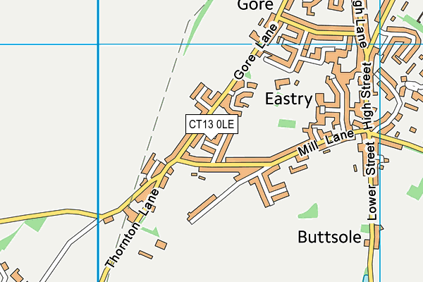 CT13 0LE map - OS VectorMap District (Ordnance Survey)