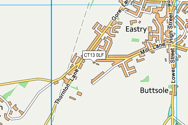 CT13 0LF map - OS VectorMap District (Ordnance Survey)