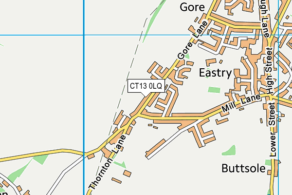 CT13 0LQ map - OS VectorMap District (Ordnance Survey)