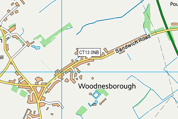 CT13 0NB map - OS VectorMap District (Ordnance Survey)