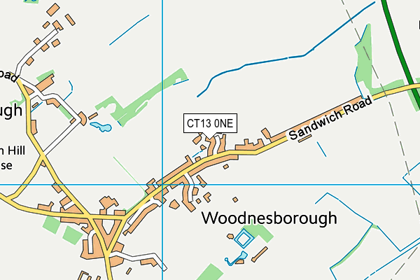 CT13 0NE map - OS VectorMap District (Ordnance Survey)