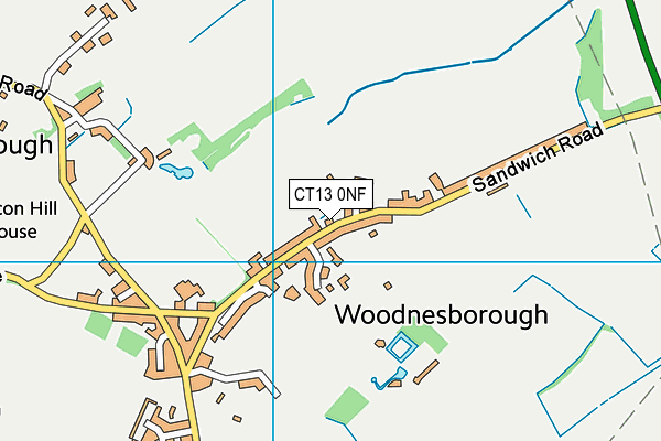 CT13 0NF map - OS VectorMap District (Ordnance Survey)