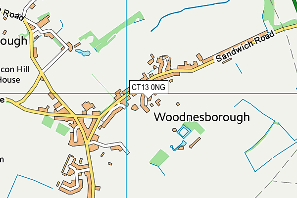 CT13 0NG map - OS VectorMap District (Ordnance Survey)