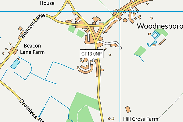 CT13 0NP map - OS VectorMap District (Ordnance Survey)