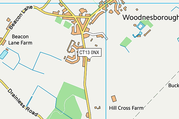 CT13 0NX map - OS VectorMap District (Ordnance Survey)