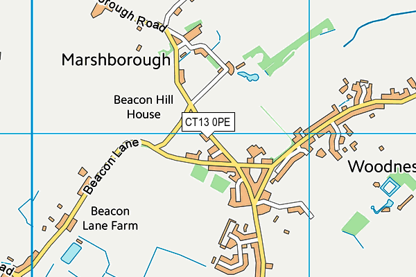 CT13 0PE map - OS VectorMap District (Ordnance Survey)