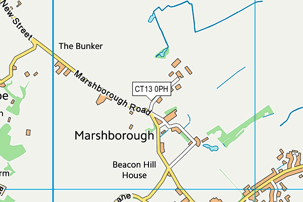 CT13 0PH map - OS VectorMap District (Ordnance Survey)