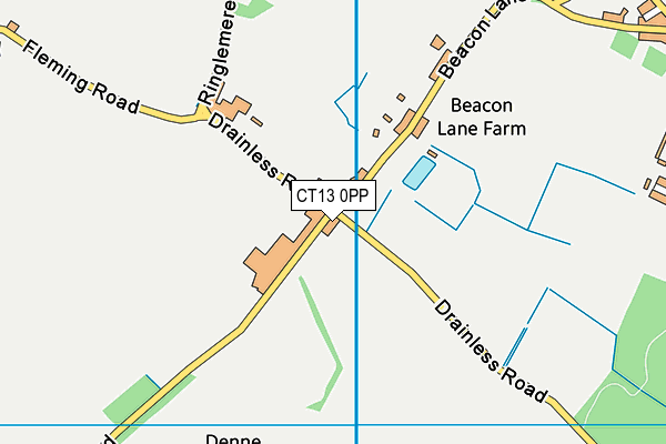 CT13 0PP map - OS VectorMap District (Ordnance Survey)