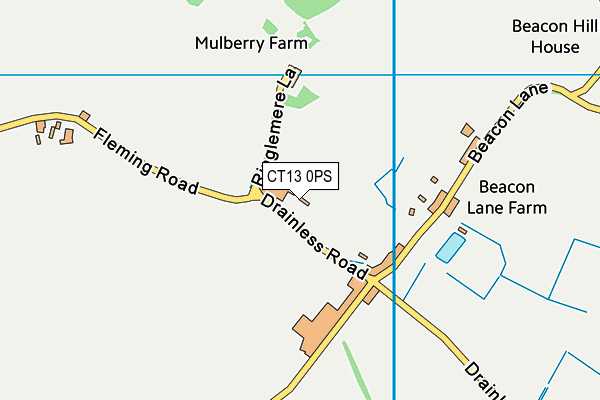 CT13 0PS map - OS VectorMap District (Ordnance Survey)