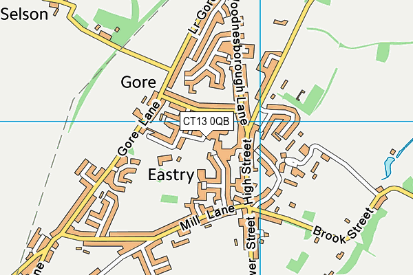 CT13 0QB map - OS VectorMap District (Ordnance Survey)