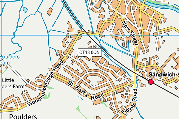 CT13 0QN map - OS VectorMap District (Ordnance Survey)