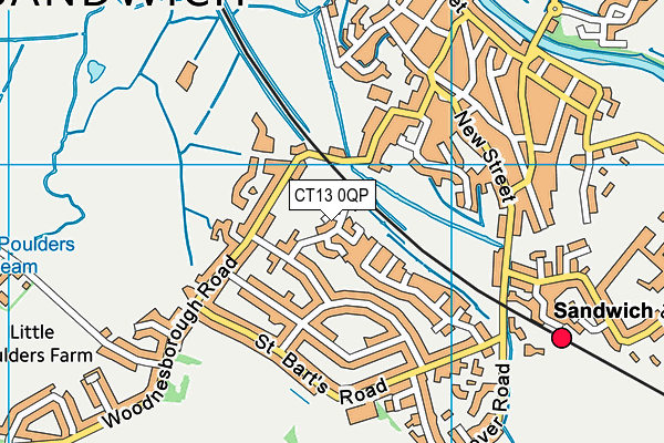 CT13 0QP map - OS VectorMap District (Ordnance Survey)