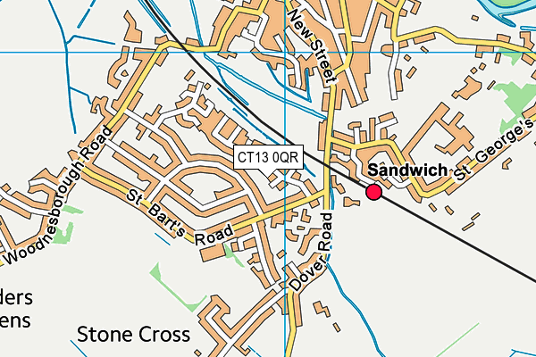 CT13 0QR map - OS VectorMap District (Ordnance Survey)