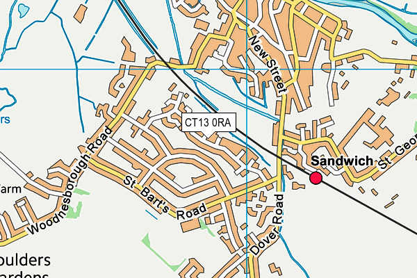 CT13 0RA map - OS VectorMap District (Ordnance Survey)