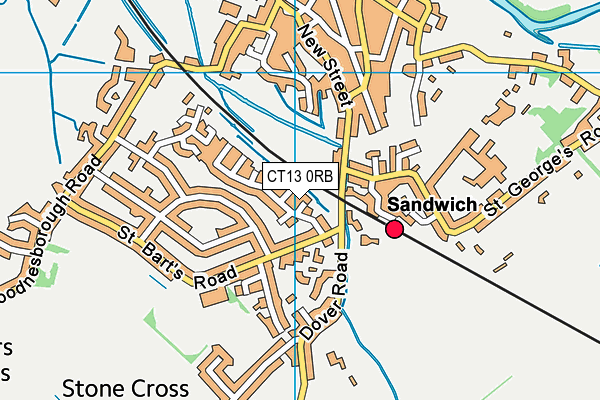 CT13 0RB map - OS VectorMap District (Ordnance Survey)