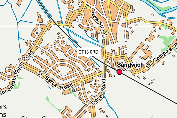 CT13 0RD map - OS VectorMap District (Ordnance Survey)