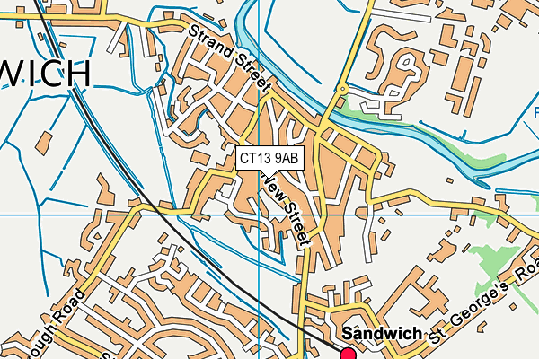 CT13 9AB map - OS VectorMap District (Ordnance Survey)