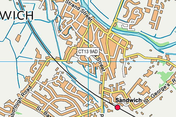 CT13 9AD map - OS VectorMap District (Ordnance Survey)