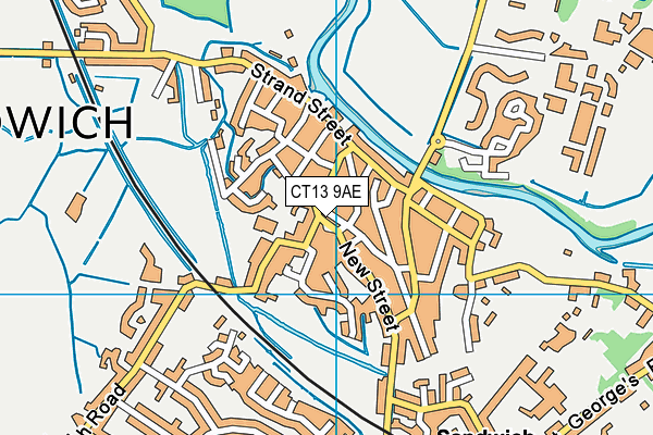 CT13 9AE map - OS VectorMap District (Ordnance Survey)