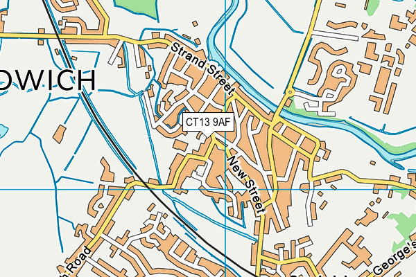 CT13 9AF map - OS VectorMap District (Ordnance Survey)