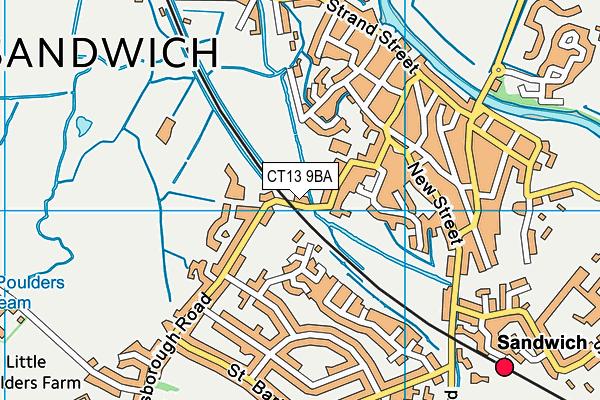CT13 9BA map - OS VectorMap District (Ordnance Survey)