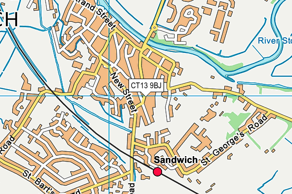 CT13 9BJ map - OS VectorMap District (Ordnance Survey)