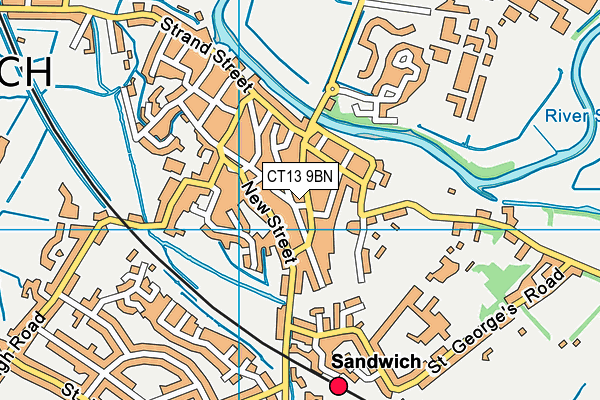 CT13 9BN map - OS VectorMap District (Ordnance Survey)