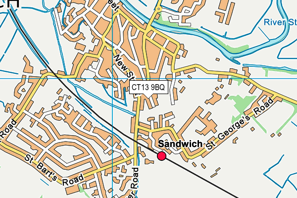 CT13 9BQ map - OS VectorMap District (Ordnance Survey)