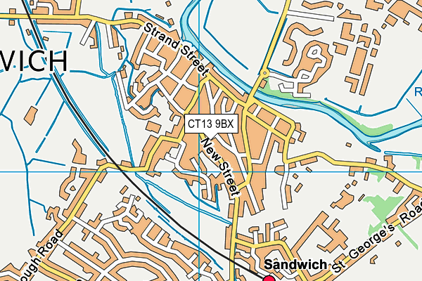 CT13 9BX map - OS VectorMap District (Ordnance Survey)