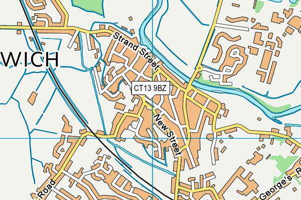CT13 9BZ map - OS VectorMap District (Ordnance Survey)