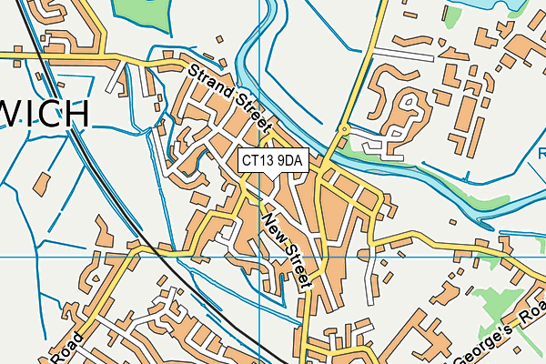 CT13 9DA map - OS VectorMap District (Ordnance Survey)