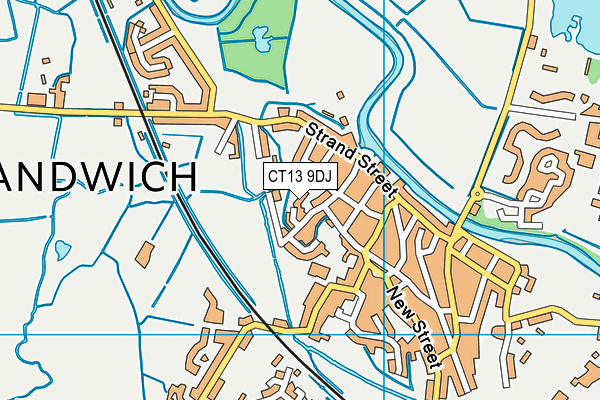 CT13 9DJ map - OS VectorMap District (Ordnance Survey)