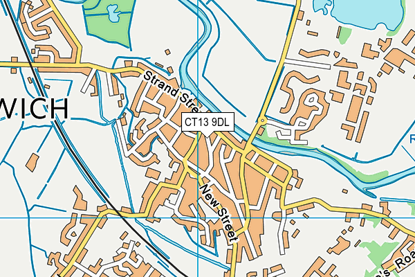 CT13 9DL map - OS VectorMap District (Ordnance Survey)