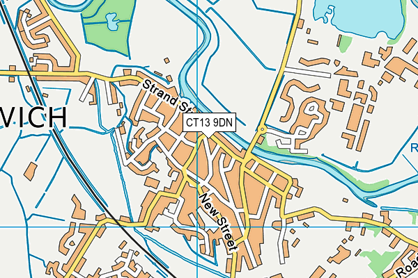 CT13 9DN map - OS VectorMap District (Ordnance Survey)
