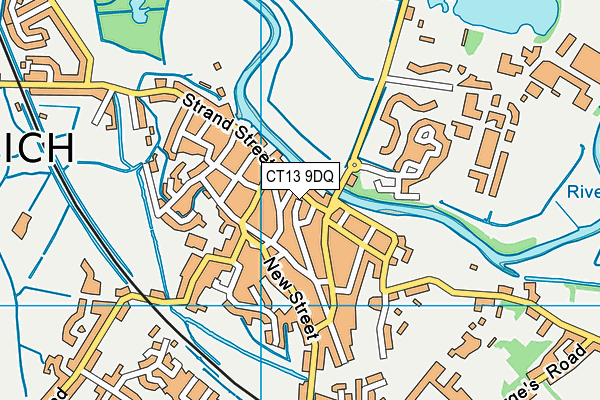 CT13 9DQ map - OS VectorMap District (Ordnance Survey)