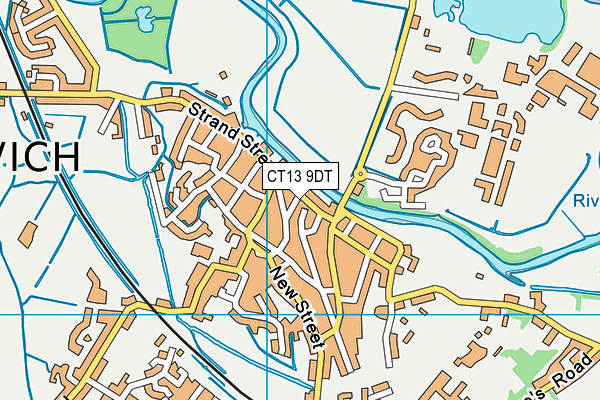 CT13 9DT map - OS VectorMap District (Ordnance Survey)