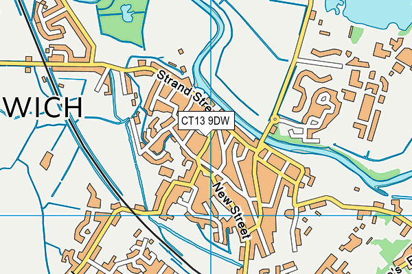 CT13 9DW map - OS VectorMap District (Ordnance Survey)