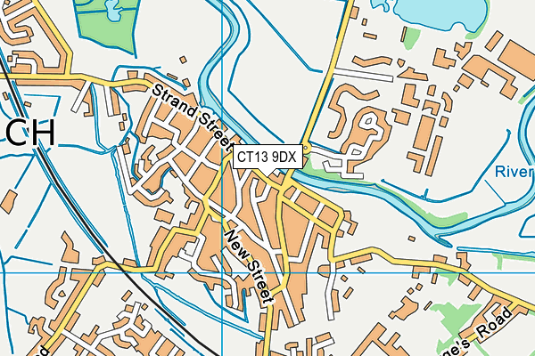 CT13 9DX map - OS VectorMap District (Ordnance Survey)