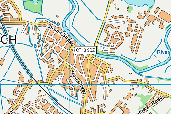 CT13 9DZ map - OS VectorMap District (Ordnance Survey)