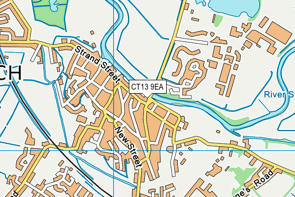 CT13 9EA map - OS VectorMap District (Ordnance Survey)
