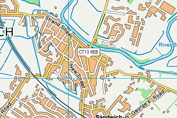 CT13 9EB map - OS VectorMap District (Ordnance Survey)