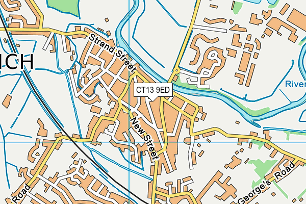 CT13 9ED map - OS VectorMap District (Ordnance Survey)