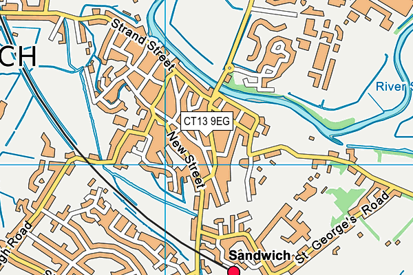 CT13 9EG map - OS VectorMap District (Ordnance Survey)