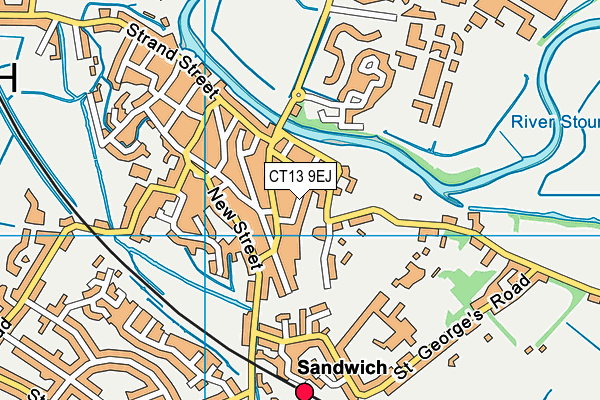 CT13 9EJ map - OS VectorMap District (Ordnance Survey)