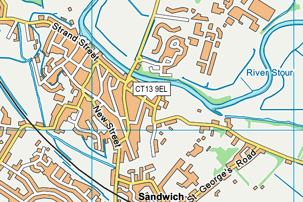 CT13 9EL map - OS VectorMap District (Ordnance Survey)