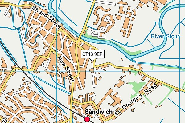 CT13 9EP map - OS VectorMap District (Ordnance Survey)