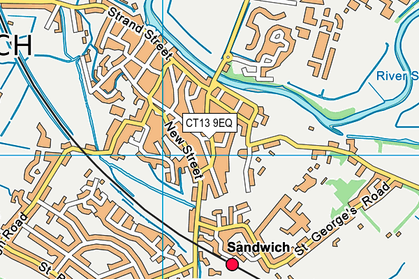 CT13 9EQ map - OS VectorMap District (Ordnance Survey)