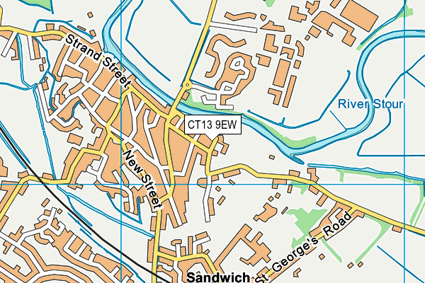 CT13 9EW map - OS VectorMap District (Ordnance Survey)