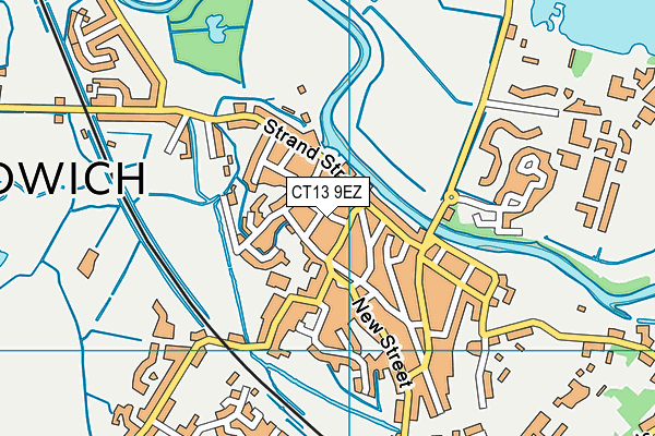 CT13 9EZ map - OS VectorMap District (Ordnance Survey)