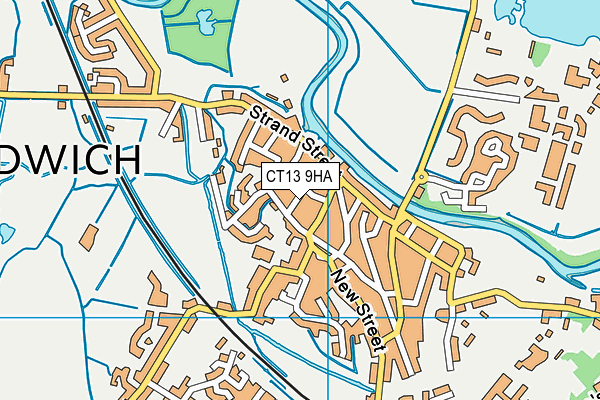 CT13 9HA map - OS VectorMap District (Ordnance Survey)